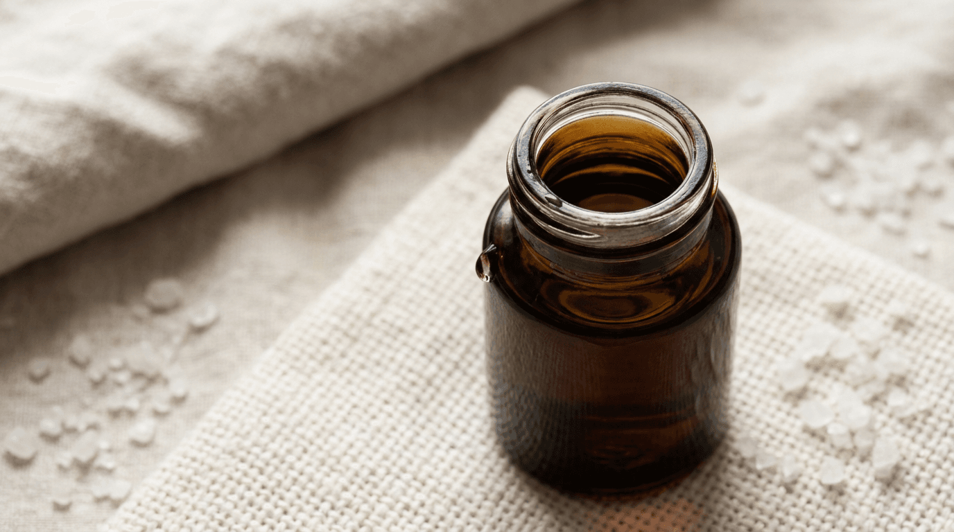 Nigeria-inspired body oil with shea butter and petals